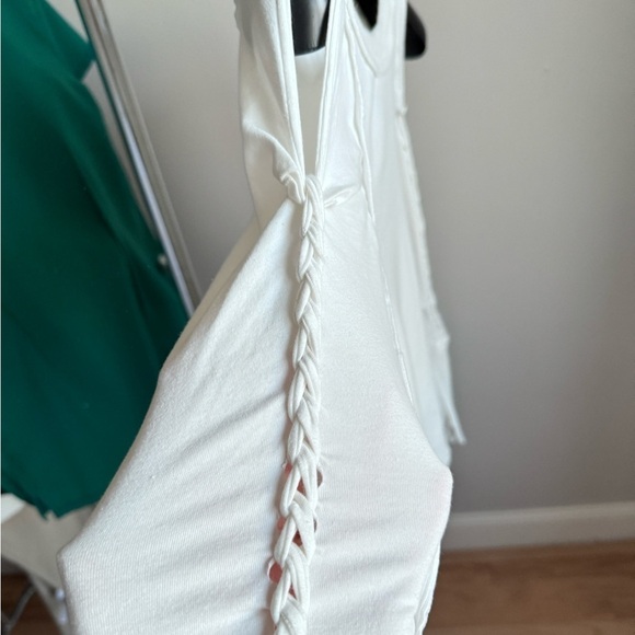 Free People Daisy Chain Cuffed Long Sleeve Top in Ivory sz. XS - Picture 6 of 12